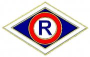 symbol Wydziału Ruchu drogowego w rombie  litera &quot;R&quot;