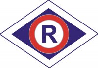 symbol ruchu drogowego litera &quot;R&quot; w rombie