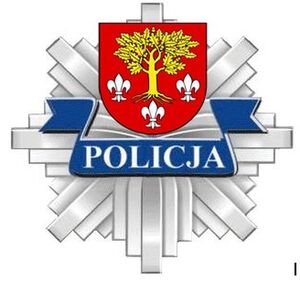 gwiazda policyjna herb Poddębic z dębem