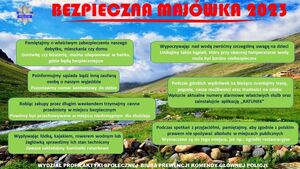 plakat bezpieczna majówka