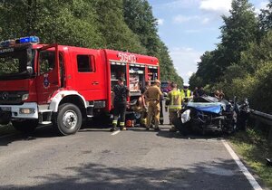 wypadek drogowy w Człopach