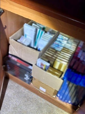 Zabezpieczone papierosy.