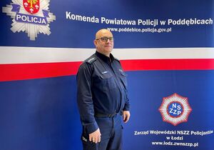 Sylwetka dzielnicowego.