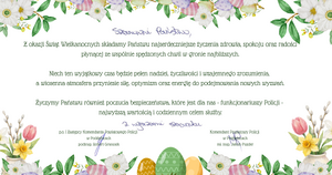 Plakat z życzeniami.