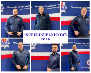 Plakat z kolażem zdjęć 6 dzielnicowych.